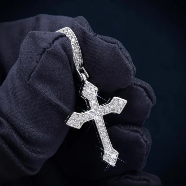 VVS Celtic Cross Pendant 14K Gold - Image 3