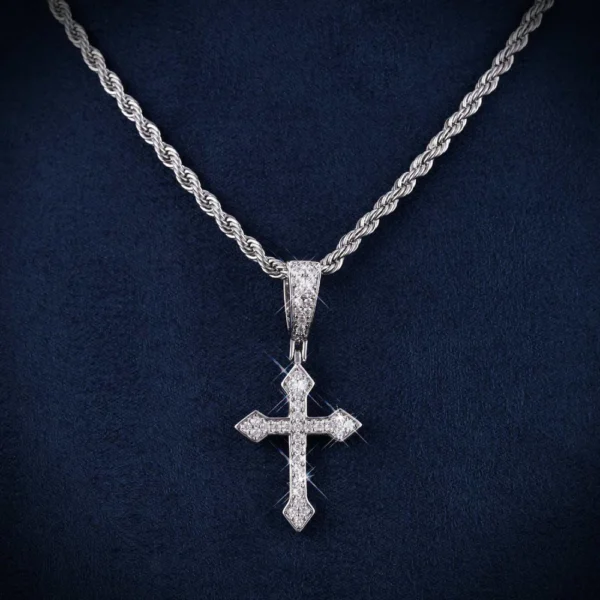 VVS Celtic Cross Pendant 14K Gold - Image 2