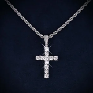 VVS Cross Pendant 14K Gold