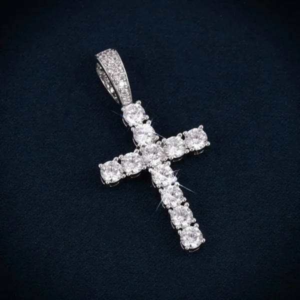 VVS Cross Pendant 14K Gold - Image 2