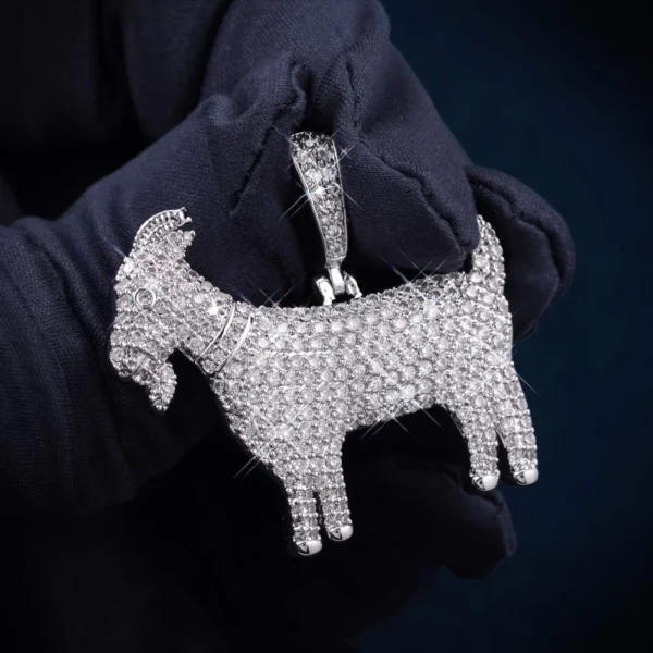 VVS Goat Pendant 14K Gold - Image 3