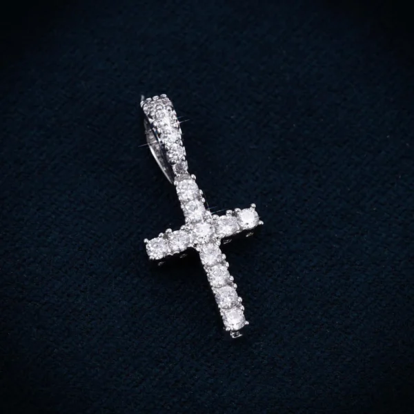 VVS Micro Cross Pendant 14K Gold - Image 3