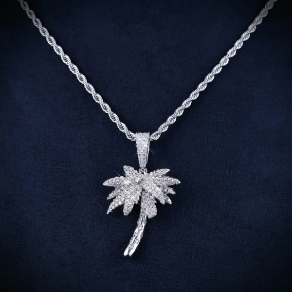VVS Palm Tree Pendant 14K Gold - Image 2