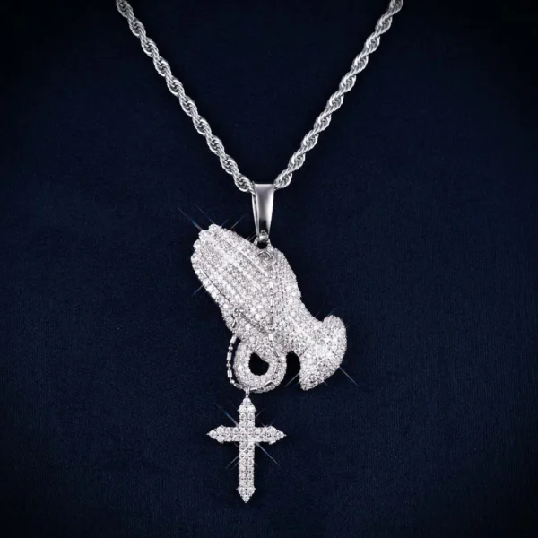 VVS Praying Hands Pendant 14K Gold