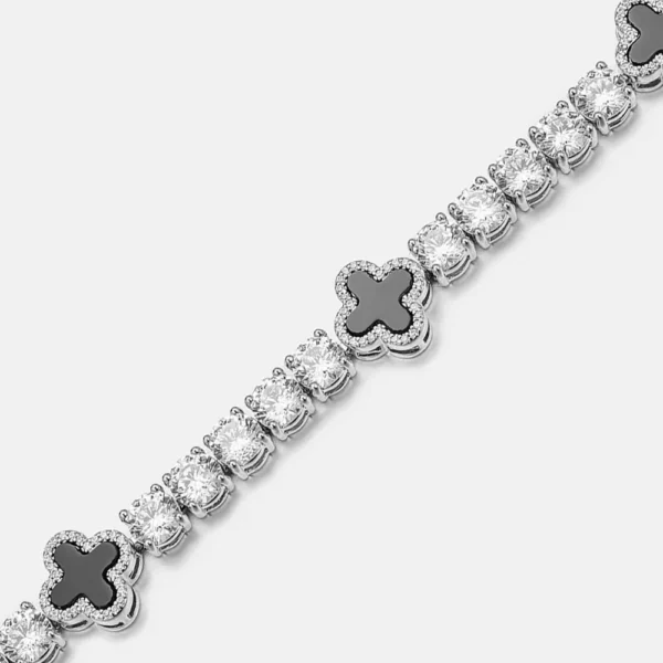 5MM Agate Moissanite Tennis Bracelet 14K Gold - Image 3