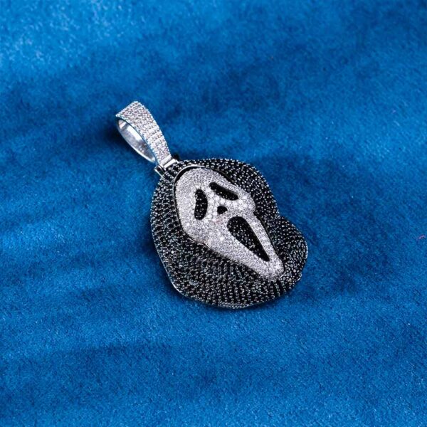 Black Moissanite Scream Pendant 14K Gold - Image 3