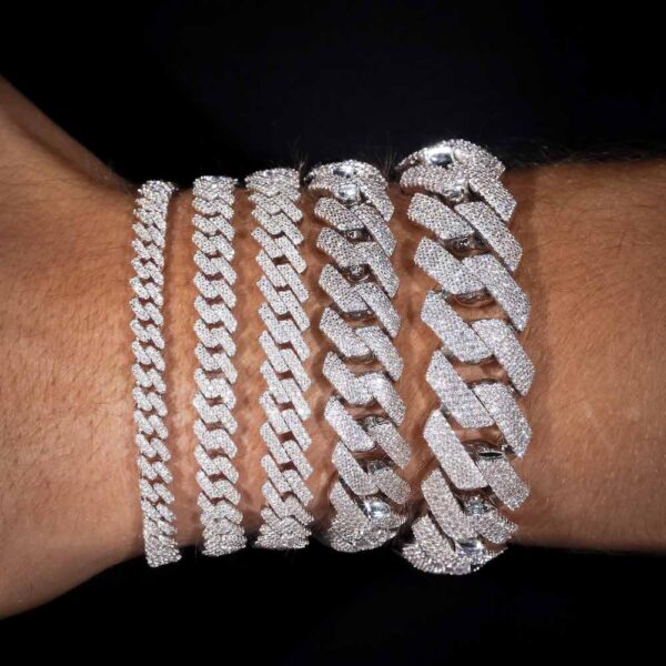 Moissanite Cuban Link Bracelet 14K Gold (ALL SIZES) - Image 3