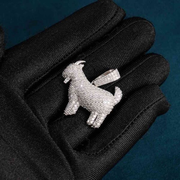 Moissanite GOAT Pendant 14K Gold - Image 3
