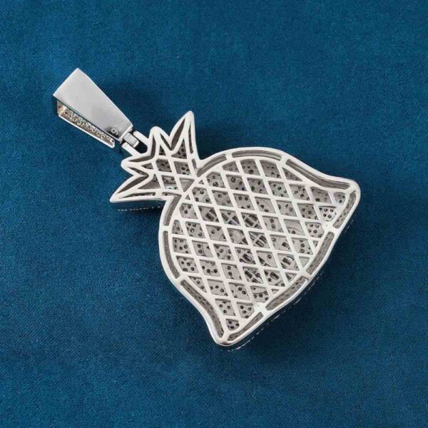 Moissanite Baguette Money Bag Pendant 14K Gold - Image 2