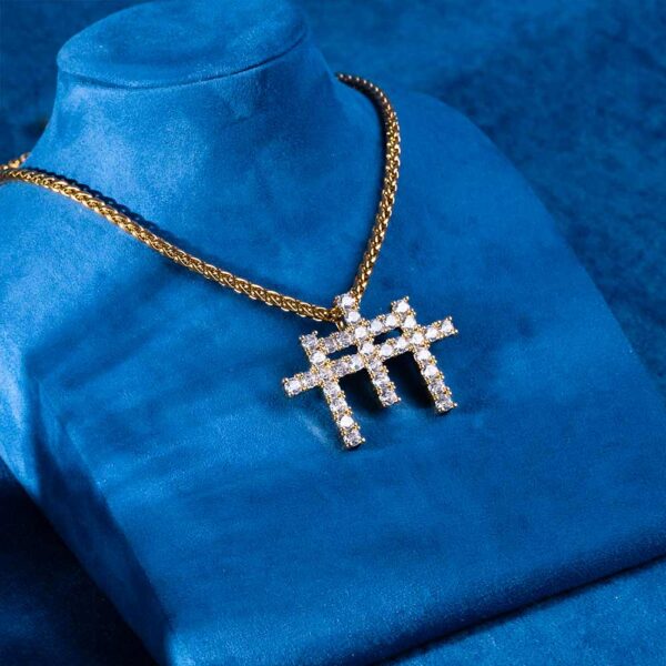 Three Cross Necklace 14K Gold - Image 2