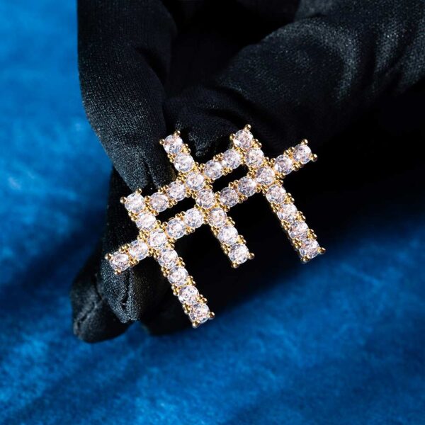 Three Cross Necklace 14K Gold - Image 3