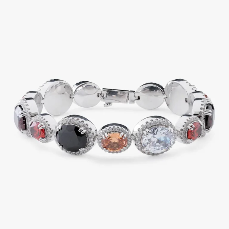 multi-gemstone-oval-cut-halo-moissanite-bracelet