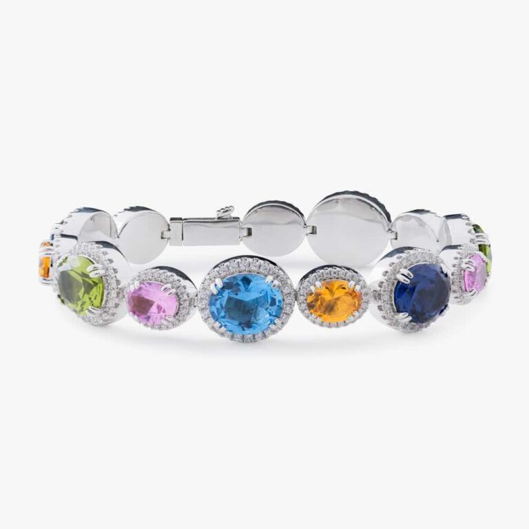 multi-gemstone-oval-cut-moissanite-bracelet